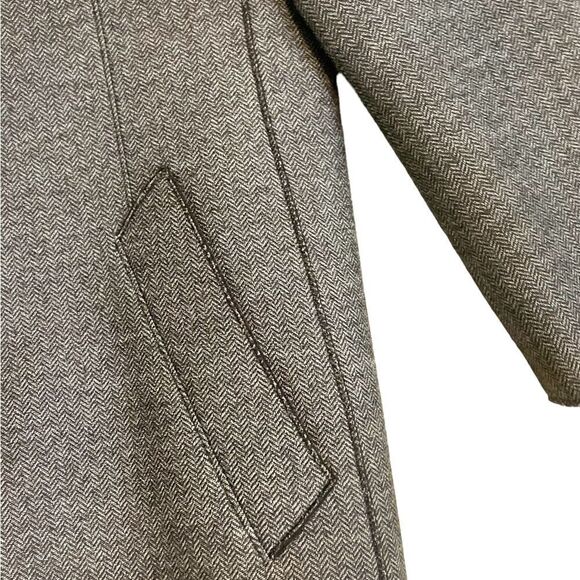 Bugatti men’s charcoal gray wool blend chevron lined outer coat european 44R - Picture 7 of 16